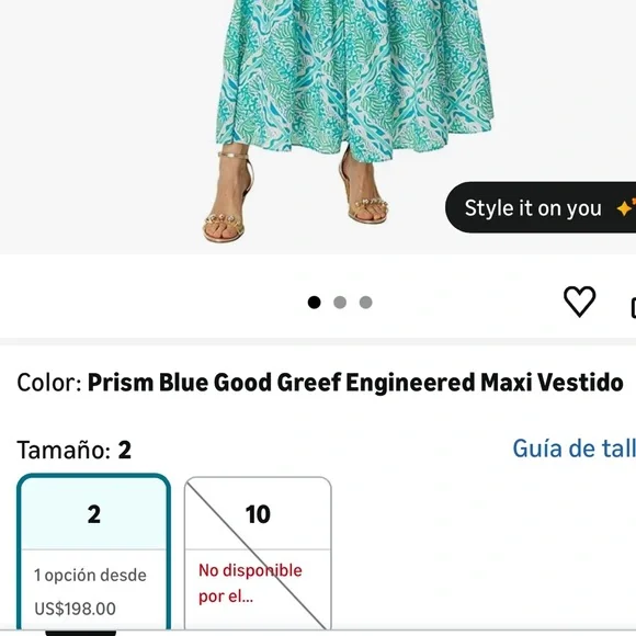 Lilly Pulitzer Vibrant Blue and Green Maxi Dress - Picture 2 of 11